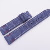 20mm/18mm Gray Crocodile Stonewash Skin Leather Watch Strap With Quick Release Function #WT14115