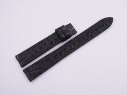 16mm/14mm Black Genuine Crocodile Skin Leather Watch Strap for Cartier Tank Must Small / Tank Louis Small / Ronde 29mm  #WT14117