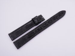 16mm/14mm Black Genuine Crocodile Skin Leather Watch Strap for Cartier Tank Must Small / Tank Louis Small / Ronde 29mm  #WT14120