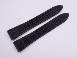 21mm Glossy Black High Grade Crocodile Leather Quickswitch Strap for Cartier Santos Medium 120/120mm #WT14121