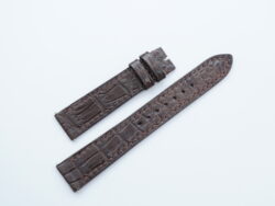 18mm/16mm Medium Brown Genuine Crocodile Skin Leather Watch Strap #WT14122