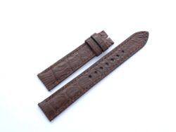 18mm/16mm Medium Brown Genuine Crocodile Skin Leather Watch Strap #WT14124