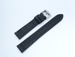 18mm/16mm Black Genuine Crocodile Skin Leather Watch Strap #WT14127