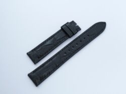 18mm/16mm Black Genuine Crocodile Skin Leather Watch Strap #WT14131