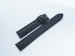 18mm/16mm Black Genuine Crocodile Skin Leather Watch Strap #WT14129