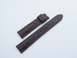 18mm/16mm Dark Brown Genuine Crocodile Skin Leather Watch Strap #WT14126