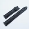 18mm/16mm Black Genuine Crocodile Skin Leather Watch Strap #WT14130