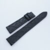 19mm/16mm Black Crocodile Skin Leather Watch Strap #WT14142