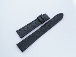 19mm/16mm Black Crocodile Skin Leather Watch Strap #WT14142