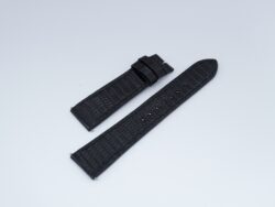 20.5mm/18mm Black Lizard Leather Watch Strap #WT14136