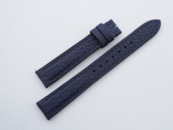 16mm/14mm Navy Blue Pebbled Calf Leather Watch Strap for Cartier Must Small / Cartier Louis Small #WT14154