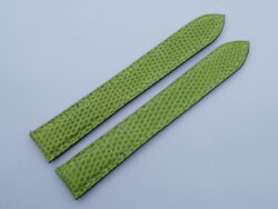 17.5mm/16mm Apple Green Lizard Leather Deployment Strap for Cartier Tank Solo Small #WT14161