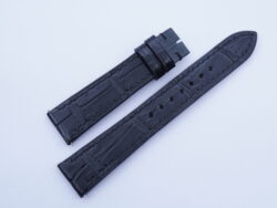 19mm/16mm Black Crocodile Leather Watch Strap With Quick Release Function for Cartier Must Large / Cartier Louis Large #WT14143