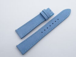 19mm/16mm Light Blue Nubuck Leather Watch Strap With Quick Release Function for Cartier Must Large / Cartier Louis Large #WT14146