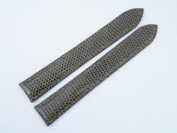 17.5mm/16mm Olive Green Lizard Leather Deployment Strap for Cartier Tank Solo Small #WT14160