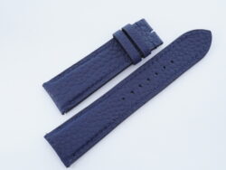 22.5mm/20mm Navy Blue Pebbled Calf Leather Watch Strap for Cartier Must Extra Large / Cartier Louis Extra Large #WT14150
