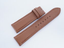 22.5mm/20mm Gold Brown Pebbled Calf Leather Watch Strap for Cartier Must Extra Large / Cartier Louis Extra Large #WT14152