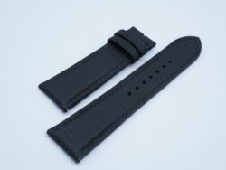 22.5mm/20mm Black Pebbled Calf Leather Watch Strap for Cartier Must Extra Large / Cartier Louis Extra Large #WT14149