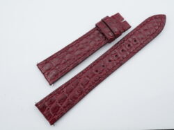 19mm/16mm Blood Red Crocodile Leather Watch Strap With Quick Release Function for Cartier Must Large / Cartier Louis Large #WT14167