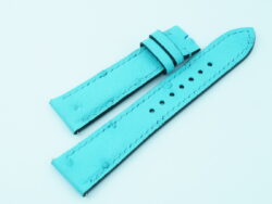 21mm/18mm Cyan Blue Genuine Ostrich Quill Leather #WT14184