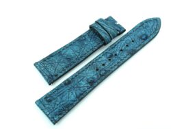 21mm/18mm Vintage Blue Genuine Ostrich Quill Leather #WT14185