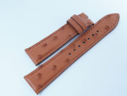 21mm/18mm Cognac Genuine Ostrich Quill Leather #WT14180