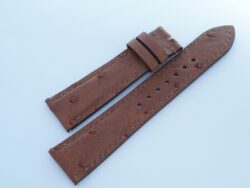 21mm/18mm Light Brown Genuine Ostrich Quill Leather #WT14183