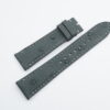 21mm/18mm Dark Grey Genuine Ostrich Quill Leather #WT14181
