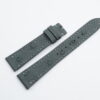 19mm/16mm Dark Grey Ostrich Quill Leather Watch Strap With Quick Release Function for Cartier Must Large / Cartier Louis Large #WT14175