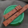 Cognac Ostrich Leather Watch Strap For Cartier Tank Solo, Tank Must, Tank Louis - CUSTOM MADE SERVICE CT2904