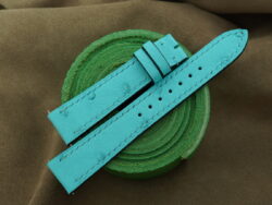 Cyan Blue Ostrich Quill Leather Watch Strap - CUSTOM MADE SERVICE CT2894