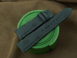 Dark Grey Ostrich Quill Leather Curved End Watch Strap For JLC - CUSTOM MADE SERVICE CT2896