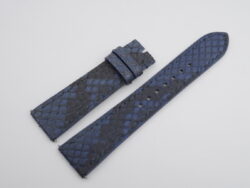 21mm/18mm Navy Blue Python Skin Leather Watch Strap #WT14196