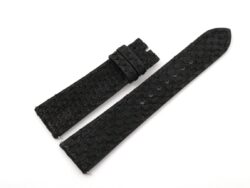 21mm/18mm Black Python Skin Leather Watch Strap #WT14194