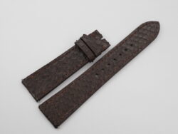 21mm/18mm Dark Brown Python Skin Leather Watch Strap #WT14195