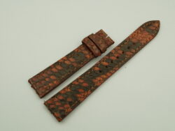 19mm/16mm Cognac Python Skin Leather Watch Strap #WT14190