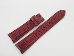 21mm/18mm Red Lizard Leather Curved End Watch Strap For JLC #WT14206