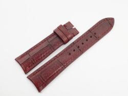 21mm/18mm Burgundy Buttero Leather Watch Strap Curved End For JLC #WT14208