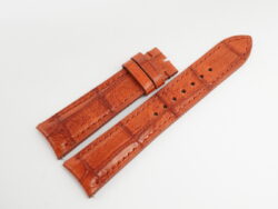 21mm/18mm Honey Brown Buttero Leather Watch Strap Curved End For JLC #WT14211