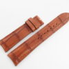 21mm/18mm Light Brown Buttero Leather Watch Strap Curved End For JLC #WT14210