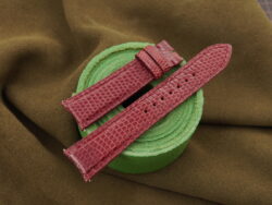 Blood Red Lizard Leather Curved End Watch Strap For F. P. Journe - CUSTOM MADE SERVICE CT2917