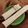 Off White Lizard Leather Curved End Watch Strap For F. P. Journe - CUSTOM MADE SERVICE CT2915