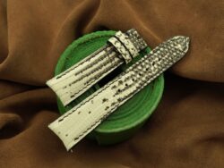 Natural Lizard Leather Curved End Watch Strap For F. P. Journe - CUSTOM MADE SERVICE CT2913