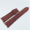 21mm/18mm Red Brown Crocodile Leather Curved End Watch Strap #WT14215