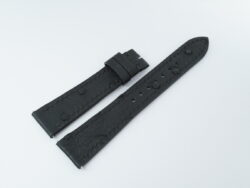 20mm/16mm Black  Ostrich Belly Leather Watch Strap #WT14220