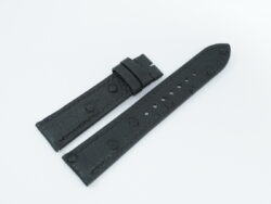 20mm/18mm Black Crocodile Leather Watch Strap #WT14222