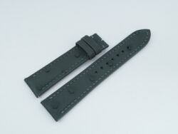 20mm/18mm Gray Ostrich Belly Leather Watch Strap #WT14223