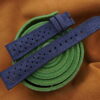 Navy Blue Suede Calf Leather Rally Watch Strap - CUSTOM MADE SERVICE CT3115