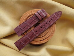 Red Brown Crocodile Watch Strap With Quick Release insert for Dumont Small, Large and Extra Large - CUSTOM MADE SERVICE CT2949