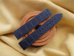 High Grade Navy Blue Crocodile Watch Strap With Quick Release insert for Dumont Small, Large and Extra Large - CUSTOM MADE SERVICE CT2948